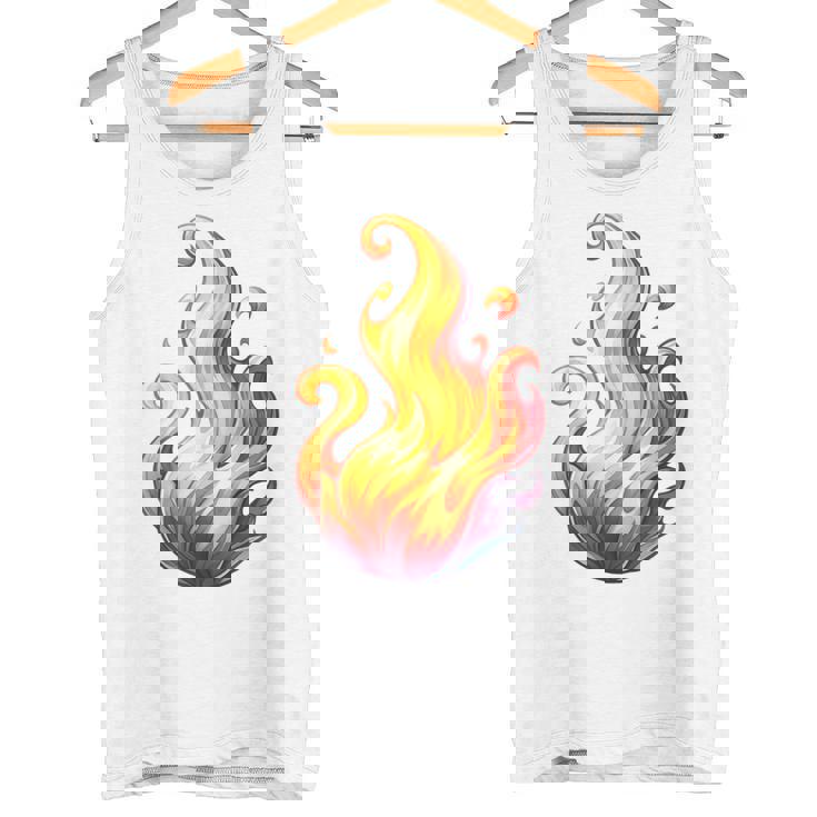 Fire Element Flameのグラフィックアート。あらゆる年齢の方に。 タンクトップ