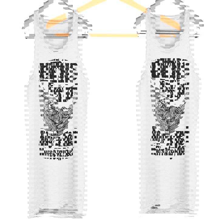 Physics ニュートンの第一法則体 安静時科学 タンクトップ