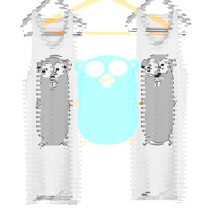 Go Golang プログラミング言語ロゴ マスコットゴファー タンクトップ