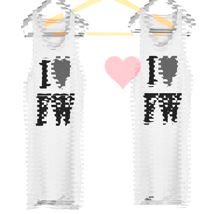 I Heart Fw Initials I Love FW First And Last Name F W タンクトップ