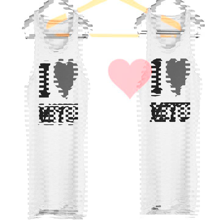 I Heart Miyu ファーストネーム I Love パーソナライズ タンクトップ