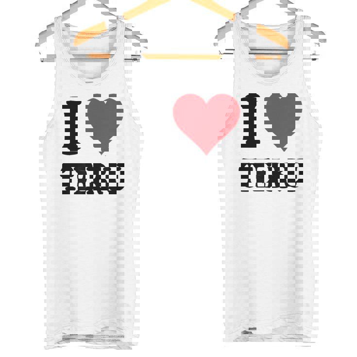 I Heart Teru 名 I Love パーソナライズ タンクトップ