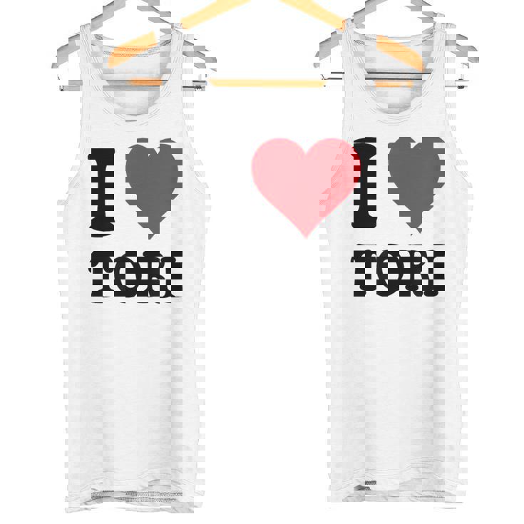 I Heart Tori ファーストネーム I Love パーソナライズ タンクトップ