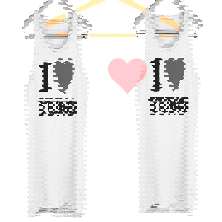 I Heart Yuno ファーストネーム I Love パーソナライズ タンクトップ