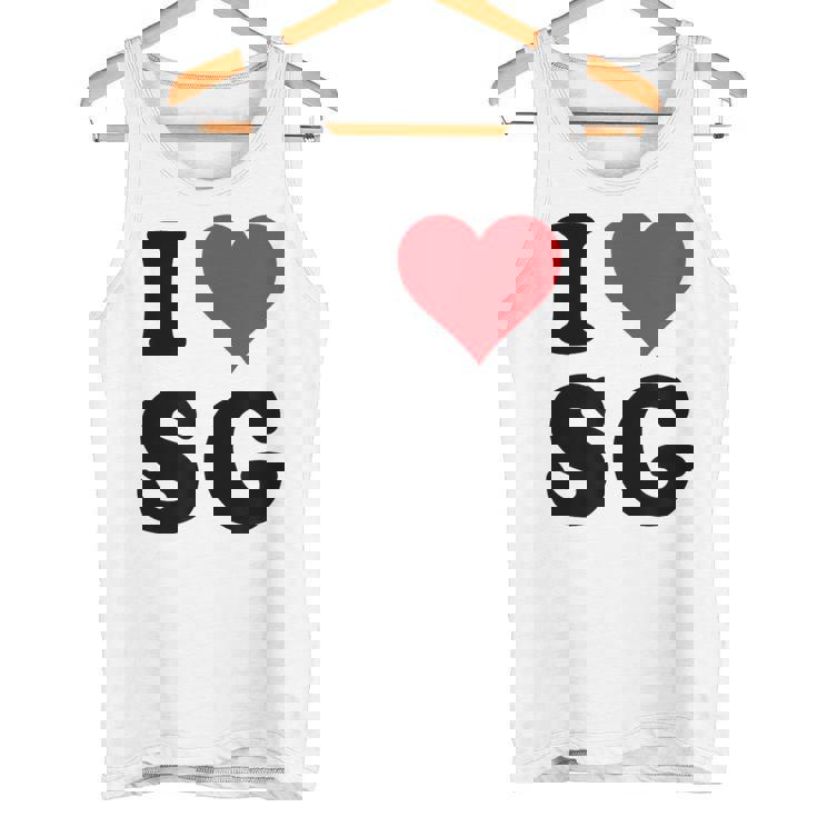 I Heartg イニシャル I LoveG 姓 G タンクトップ