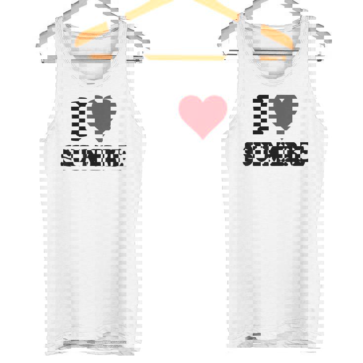 I Heartumire 名 I Love パーソナライズ タンクトップ