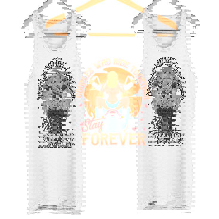 Hot Motorcycle Coupleexy Biker Chick Rider Back Print タンクトップ