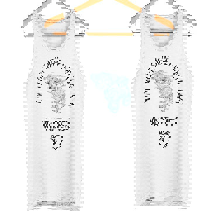 I'm Notingle I Have My Maltesealentines マルチーズ犬 タンクトップ