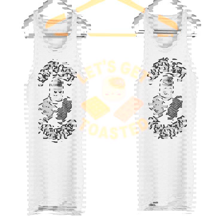 Kawaii'mores Let's Get Toast キュート 面白い キャンプ 駄洒落。 タンクトップ