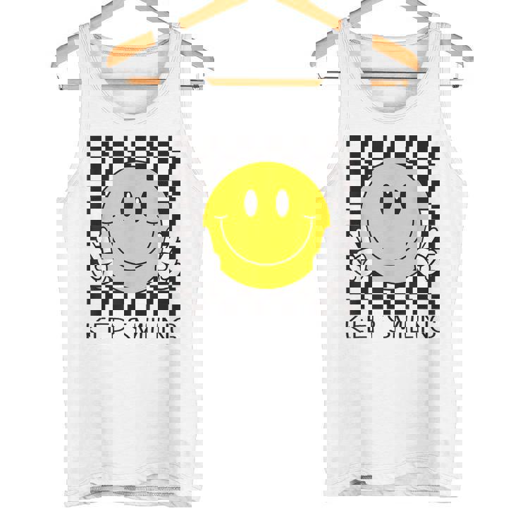Keepmiling キュート 黄色 幸せ 平和 笑顔 ポジティブ タンクトップ