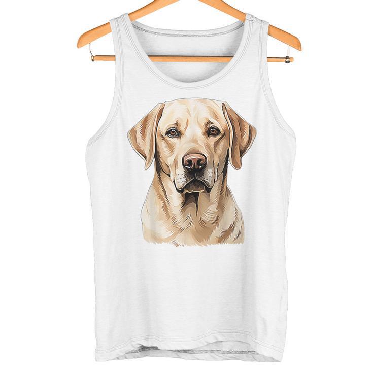 Labrador Cara Mascota Dibujo Ilustración Animal Labrador Camiseta sin mangas