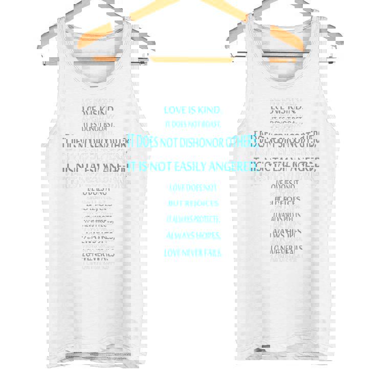 Liebe Ist Geduldig Liebe Ist Gütiges 聖書erskreuz タンクトップ