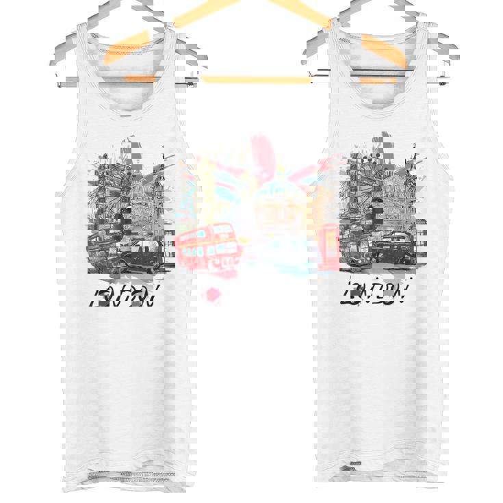 London Uk イギリス ノベルティ グラフィック お土産 ロンドン タンクトップ