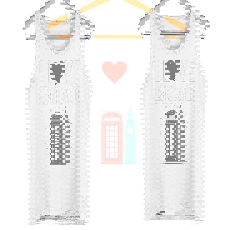 I Love Englandの象徴的なランドマークデザイン。 長袖tシャツ タンクトップ