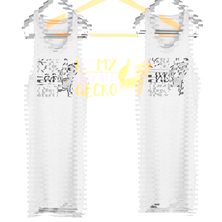 I Love My Leopard Gecko トカゲ ヒョウ ヤモリ 爬虫類 タンクトップ