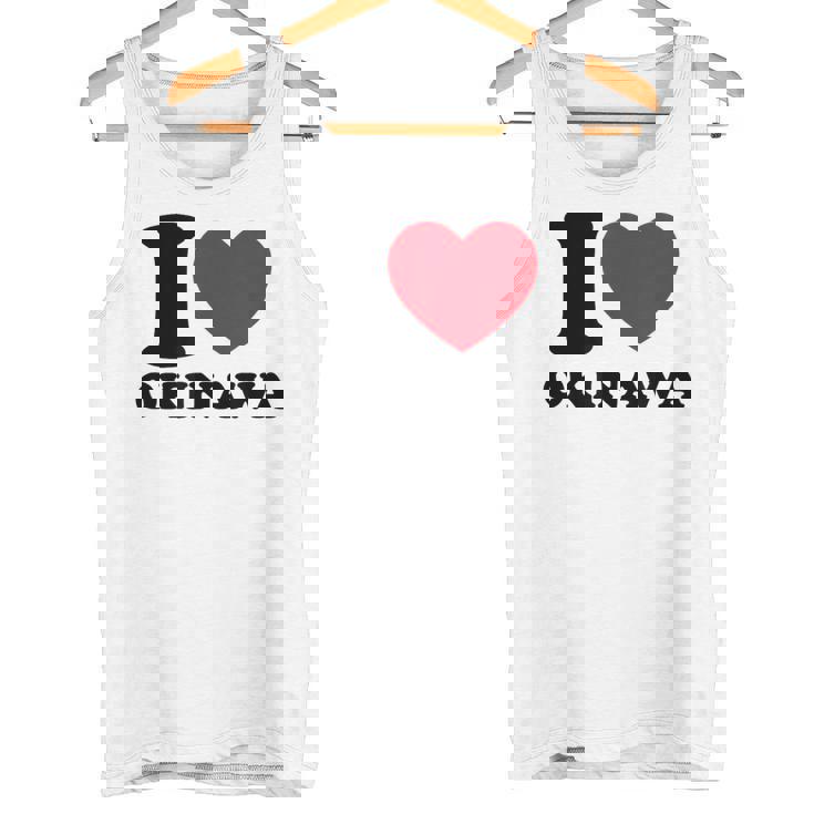 I Love Okinawa アイラブ 沖縄 メンズ 琉球 お土産 旅行 タンクトップ