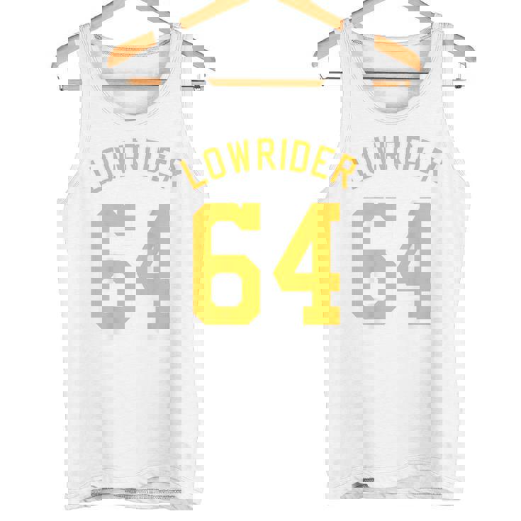 Lowrider 64 Jersey Number On The Back Classic Lowrider Car タンクトップ