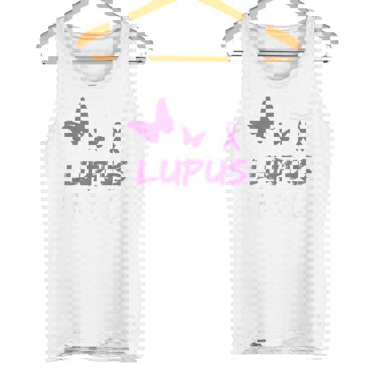 Lupus Warrior パープルバタフライ&リボン ポケット付き タンクトップ