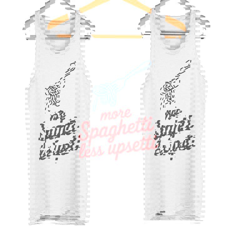 Máspaghetti Menos Upsetti Divertidos Amantes De La Pasta Camiseta sin mangas