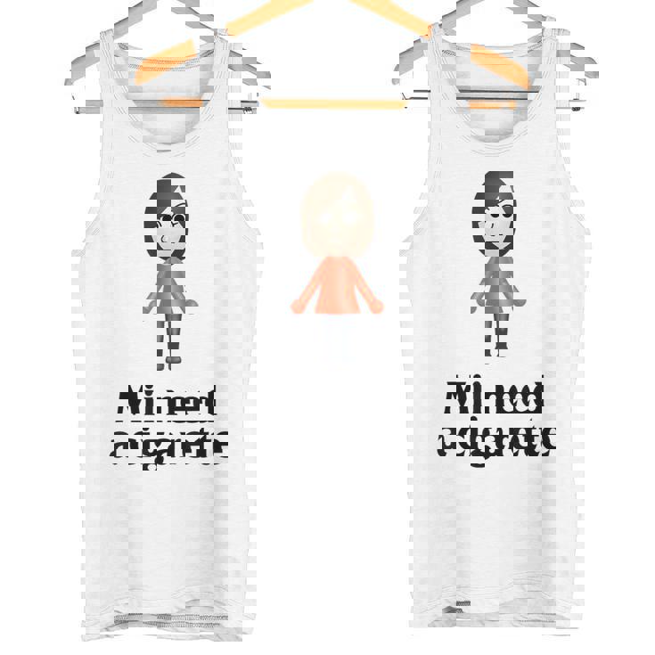 Mii Need A Cigarette Humour メンズ レディース タンクトップ