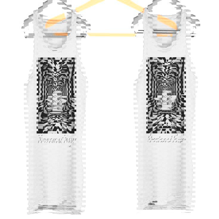 Monochrome Magic 幾何学トリックアート 長袖tシャツ タンクトップ