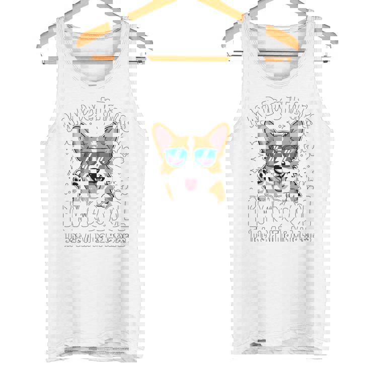 My Dog Thinks I'm Cool Corgi Dog Lover 長袖tシャツ タンクトップ