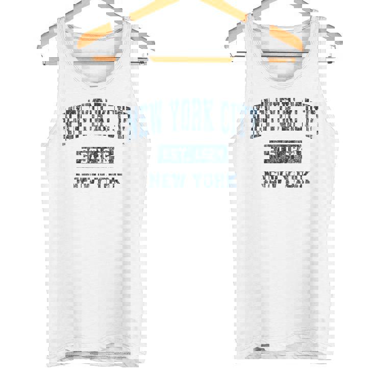 New York City New York Ny ビンテージスポーツデザイン ネイビープリント タンクトップ