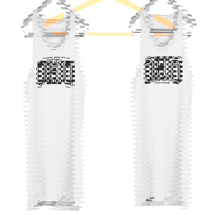 Ohio バーシティスタイル テキスト フラッグ スポーツ アスレチック ジャージスタイル タンクトップ