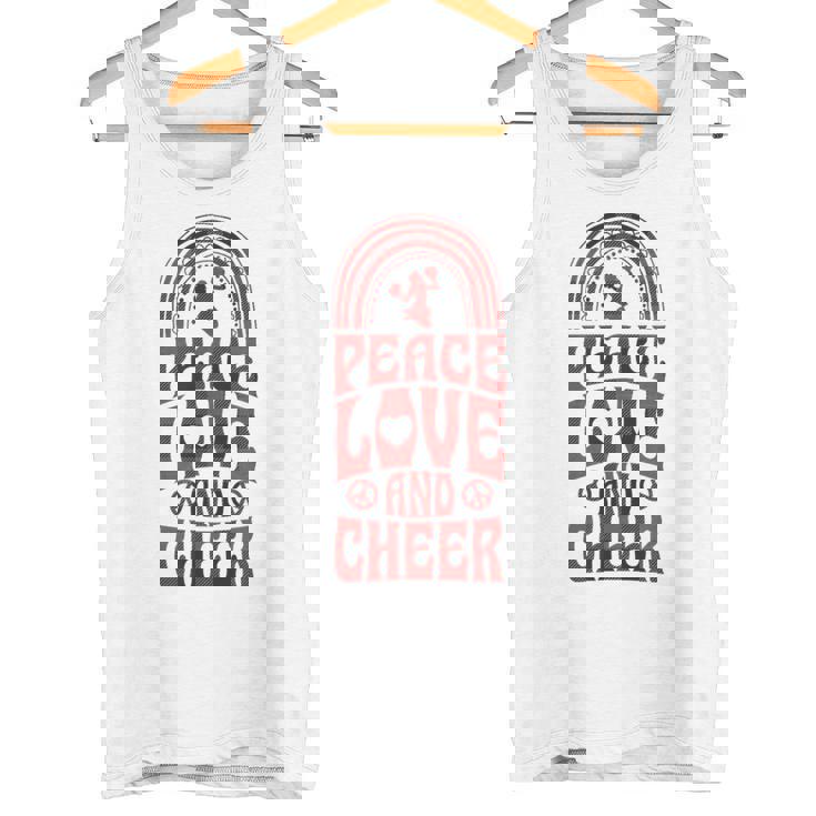Peace Love And Cheer ボヘミアンレインボーチアリーダー タンクトップ