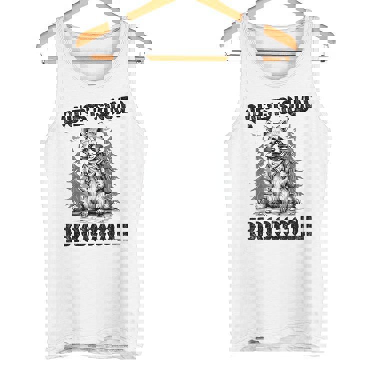 Questquad ブロッコリー 面白い 猫好き タンクトップ