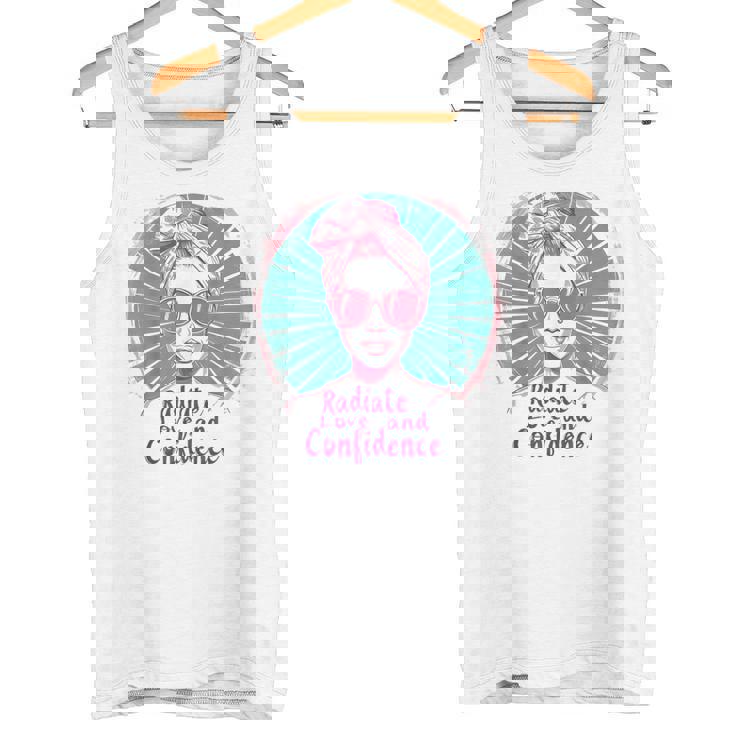 Radiate Love And Confidence Body Positive レトロ ポップアート タンクトップ