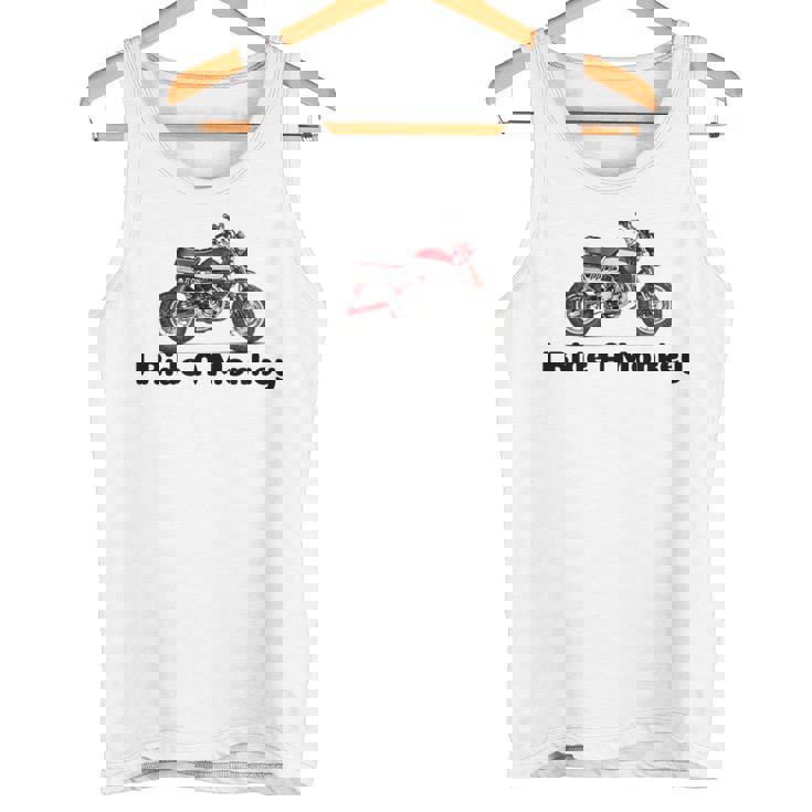 I Ride A Monkey オートバイミニバイクまたはピットバイク タンクトップ