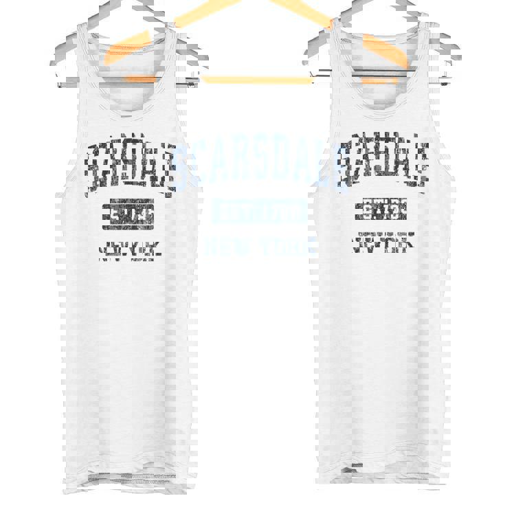 Scarsdale New York Ny ビンテージスポーツデザイン ネイビー タンクトップ