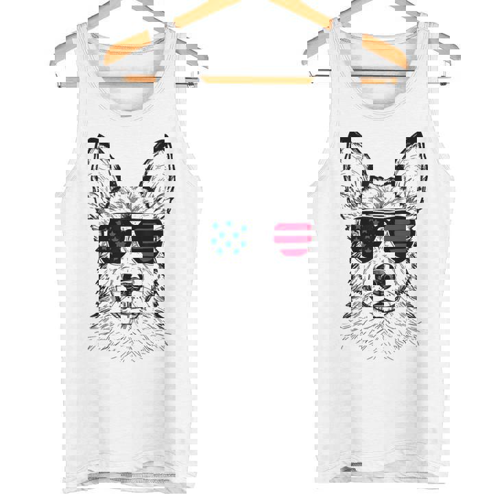 Shepsky Dog 7月4日 アメリカ国旗 タンクトップ