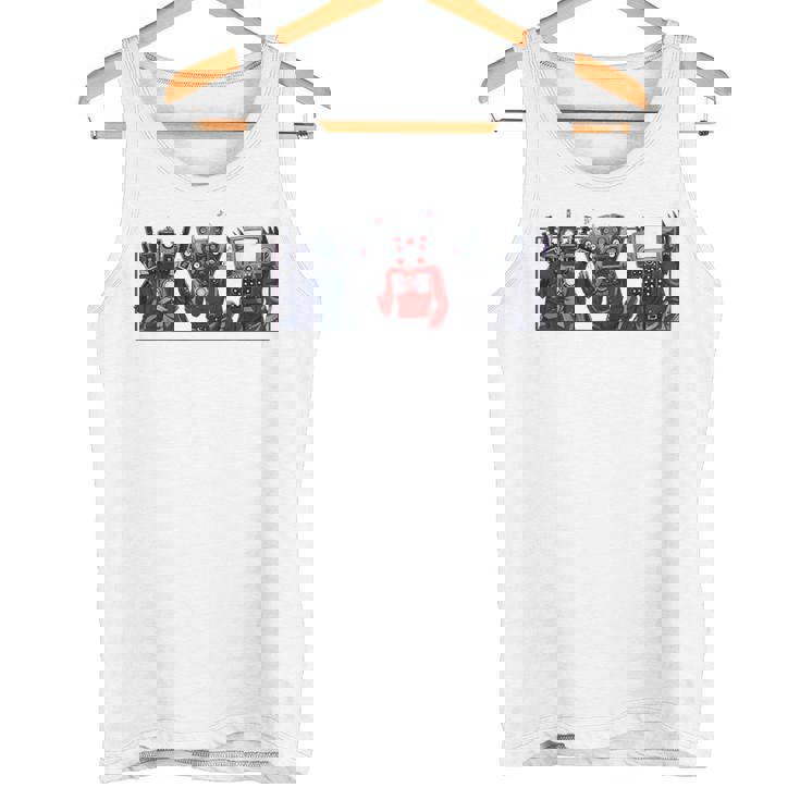 Skibidi トイレスピーカーマン カメラマン トイレ テレビマン タンクトップ