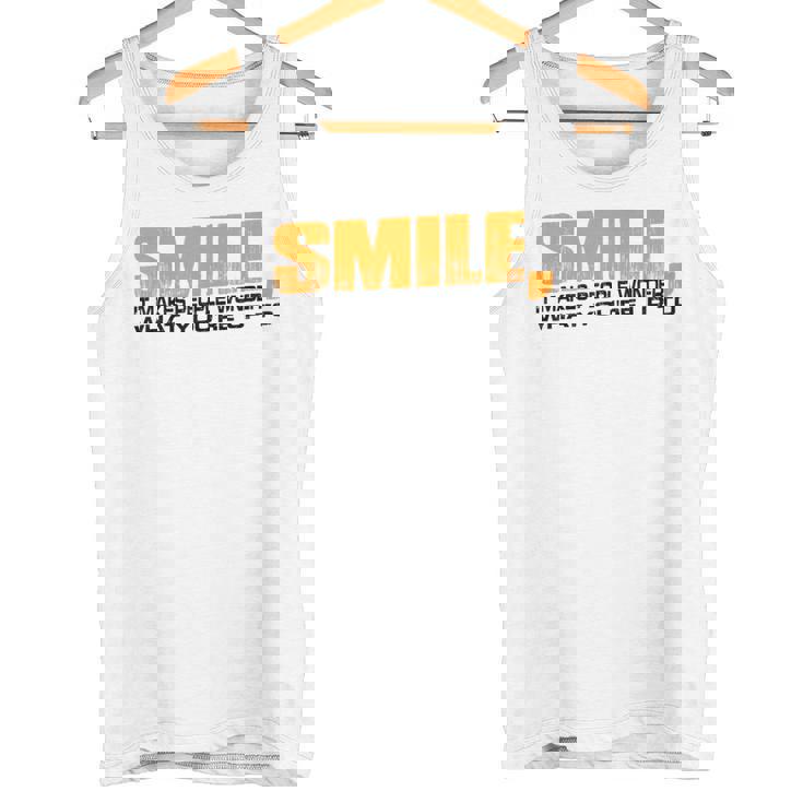 Smile It Makes People Wonder What You're Up To タンクトップ