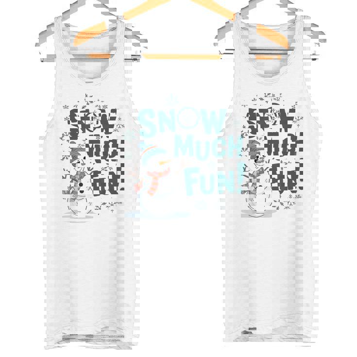 Snow Much Fun 冬 雪だるま おもしろい クリスマス キッズ レディース メンズ タンクトップ