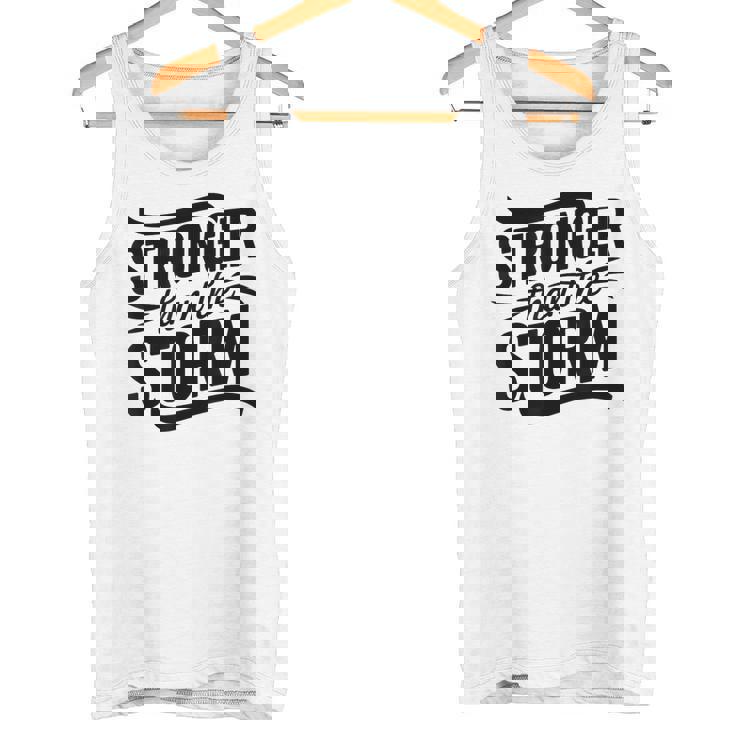 Stronger Than Thetorm Motivational Inspirational Positive タンクトップ