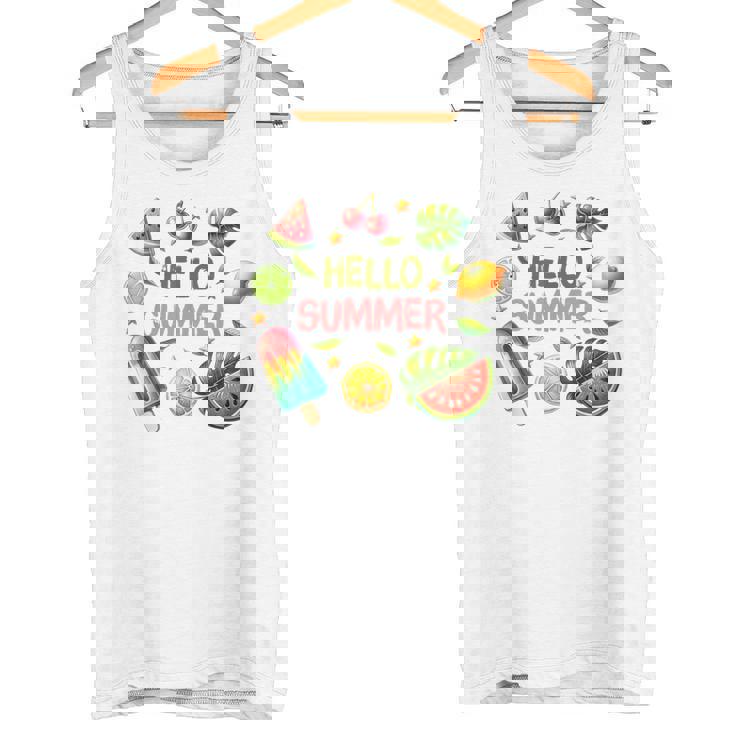 Summeribes ビーチバケーション ハローサマー トロピカル 楽しいデザイン タンクトップ