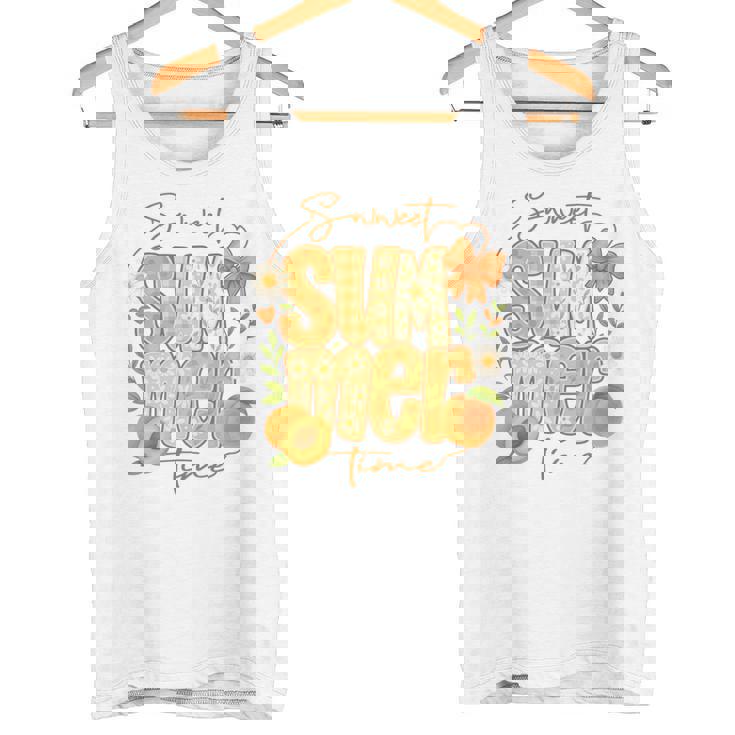 Sweetummer Time 鮮やかなフローラルピーチ 長袖tシャツ タンクトップ