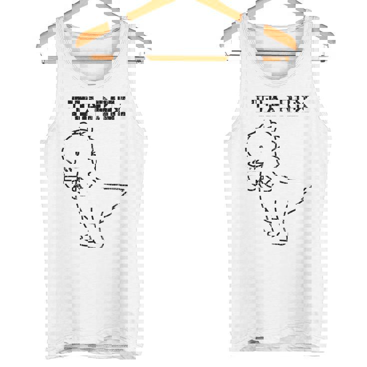 Tea-Rex おもしろドリンクグラフィック タンクトップ