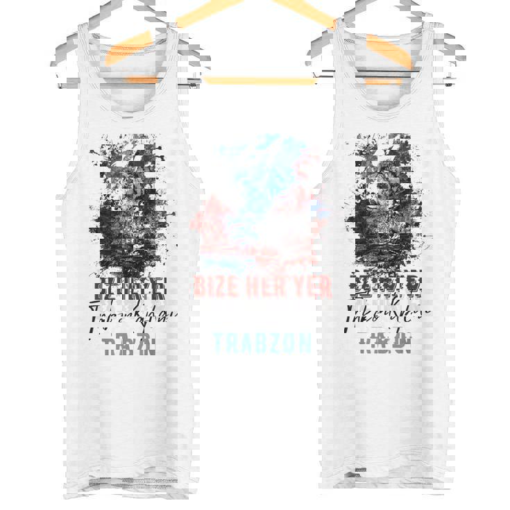 Trabzon 61 Bize Her Yer Trabzon ホワイトエディション タンクトップ