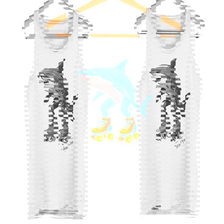 Tralalero Tralala ブレイン レッド ファニー サメ ミーム タンクトップ