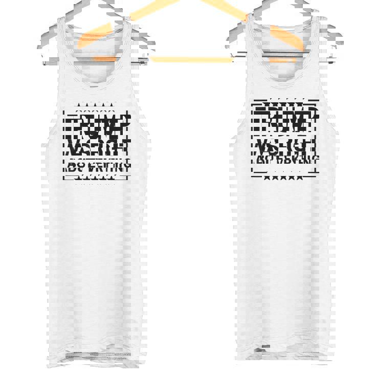 Trump Was Right About Everything Trump President 2024 タンクトップ