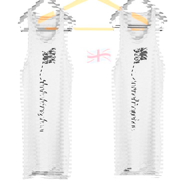 Uk United Kingdomignature ユニオンジャックフラッグポール背面に タンクトップ