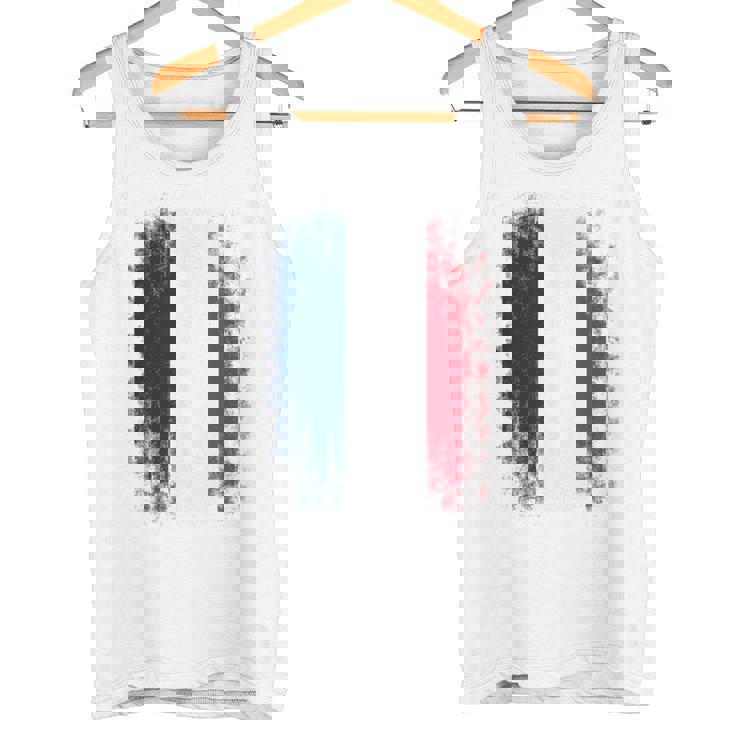 Vintage France Distressed Flag Illustration Graphic s タンクトップ