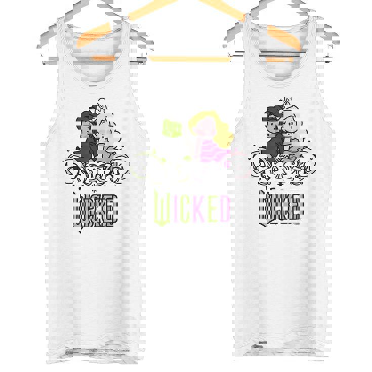 Wicked Elphaba & Glinda Together 遊び心のある漫画スタイル タンクトップ