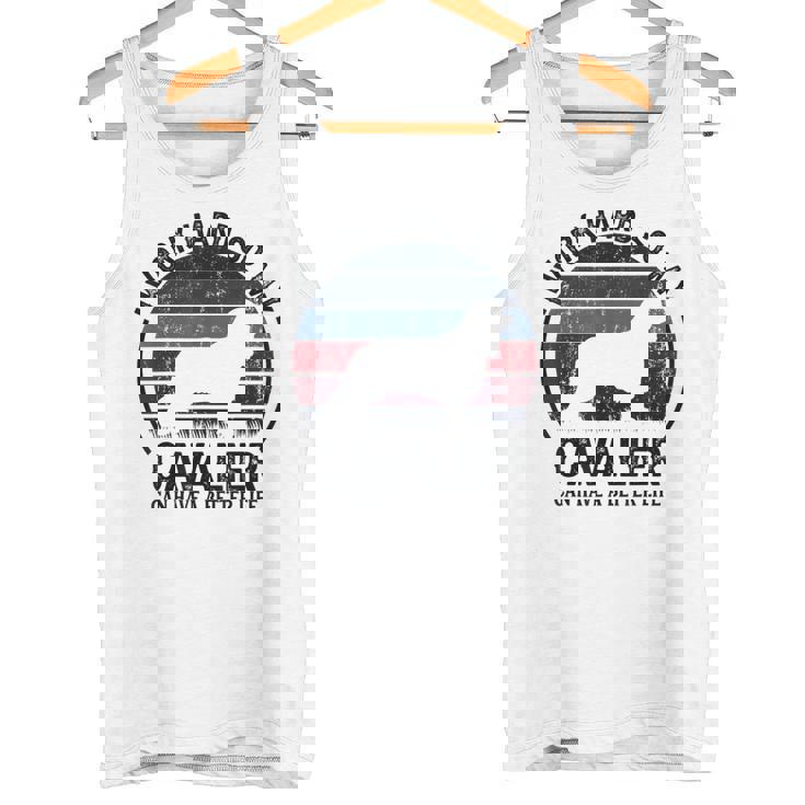 Work Hardo Dog Have Life 面白いレトロキャバリア タンクトップ