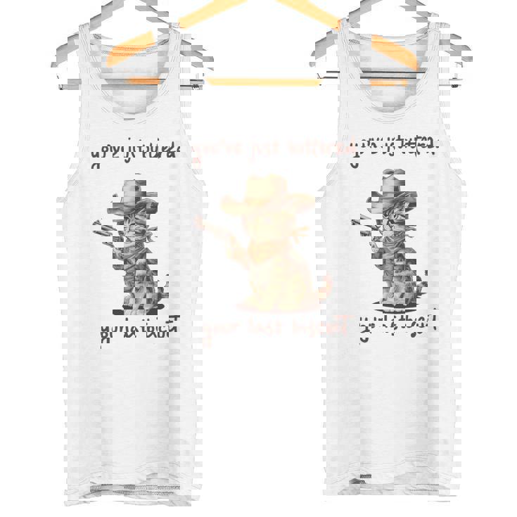 You 'Ve Just Buttered Your Last Biscuit Meow Cowboy Cat Meme 長袖tシャツ タンクトップ