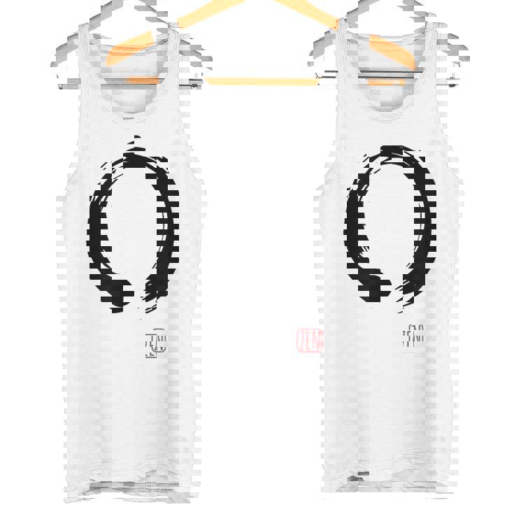 Zen Calligraphy Buddhist Enso Circle タンクトップ